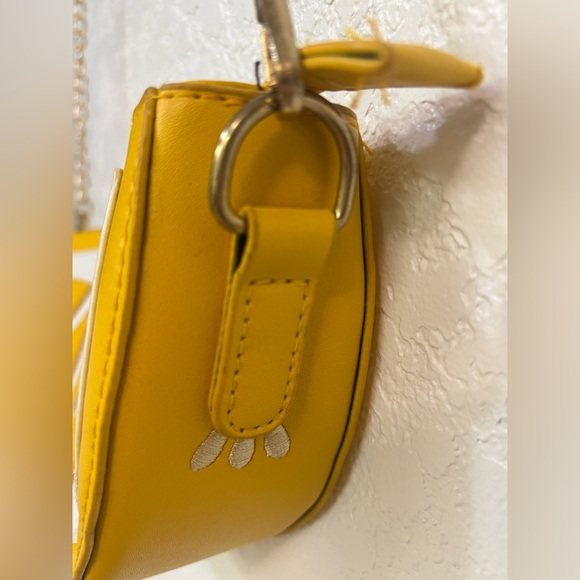 🍋 Women Lemon Slice Shape PU Leather Mini Cross Body Bag Shoulder Chain Bag - Picture 4 of 16